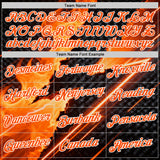 Custom Black Orange-White 3D Abstract Flame Sports Pullover Sweatshirt Hoodie