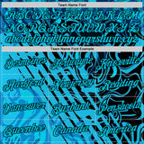 Custom Lakes Blue Black 3D Abstract Flame Sports Pullover Sweatshirt Hoodie