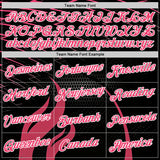 Custom Black Neon Pink-White 3D Abstract Flame Sports Pullover Sweatshirt Hoodie