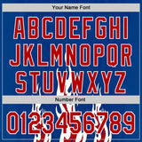 Custom Royal Red-White 3D Abstract Flame Sports Pullover Sweatshirt Hoodie