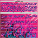 Custom Pink Blue-Royal 3D Abstract Flame Sports Pullover Sweatshirt Hoodie