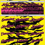 Custom Black Light Yellow-Pink 3D Abstract Flame Sports Pullover Sweatshirt Hoodie