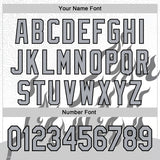 Custom White Gray-Black 3D Abstract Flame Sports Pullover Sweatshirt Hoodie