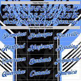 Custom Black Thunder Blue-White 3D Abstract Flame Sports Pullover Sweatshirt Hoodie