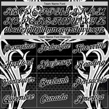 Custom Black White 3D Abstract Flame Sports Pullover Sweatshirt Hoodie