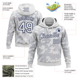 Custom Stitched White Navy 3D Pattern Design Curve Lines Sports Pullover Sweatshirt Hoodie
