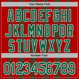 Custom Stitched Red Kelly Green-White 3D Pattern Design Abstract Shape Sports Pullover Sweatshirt Hoodie