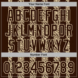 Custom Stitched Brown Cream 3D Pattern Design Abstract Shape Sports Pullover Sweatshirt Hoodie
