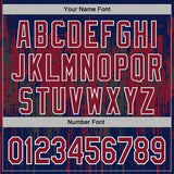 Custom Stitched Navy Crimson-White 3D Pattern Design Dripping Splatter Sports Pullover Sweatshirt Hoodie