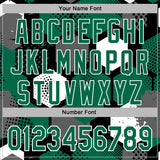 Custom Stitched Black Kelly Green-White 3D Pattern Design Geometric Shape Sports Pullover Sweatshirt Hoodie