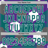 Custom Stitched Purple Teal-White 3D Pattern Design Geometric Shape Sports Pullover Sweatshirt Hoodie