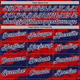Custom Stitched Red Navy-White 3D Pattern Design Splash Torn Paper Style Sports Pullover Sweatshirt Hoodie