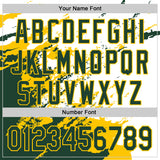 Custom Stitched White Green-Yellow 3D Pattern Design Abstract Fragment Art Splash Sports Pullover Sweatshirt Hoodie