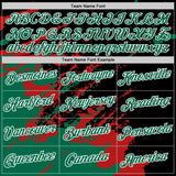 Custom Stitched Black Kelly Green Red-White 3D Pattern Design Abstract Fragment Art Splash Sports Pullover Sweatshirt Hoodie