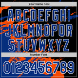 Custom Stitched Black Royal Orange-White 3D Pattern Design Abstract Fragment Art Splash Sports Pullover Sweatshirt Hoodie