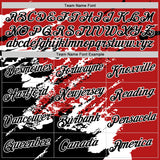 Custom Stitched Red Black-White 3D Pattern Design Abstract Fragment Art Splash Sports Pullover Sweatshirt Hoodie