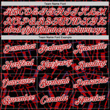 Custom Stitched Black Red-White 3D Pattern Design Line Sports Pullover Sweatshirt Hoodie