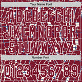 Custom Stitched Crimson White 3D Pattern Design Line Sports Pullover Sweatshirt Hoodie