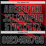 Custom Stitched Black Red-White 3D Pattern Design Line Sports Pullover Sweatshirt Hoodie