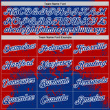 Custom Stitched Royal Red-White 3D Pattern Design Abstract Splatter Grunge Art Sports Pullover Sweatshirt Hoodie