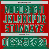 Custom Stitched Kelly Green Red-White 3D Pattern Design Abstract Splatter Grunge Art Sports Pullover Sweatshirt Hoodie