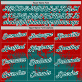 Custom Stitched Teal Red-White 3D Pattern Design Abstract Splatter Grunge Art Sports Pullover Sweatshirt Hoodie