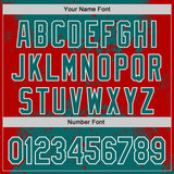 Custom Stitched Teal Red-White 3D Pattern Design Abstract Splatter Grunge Art Sports Pullover Sweatshirt Hoodie