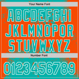 Custom Stitched Aqua Orange-White 3D Pattern Design Abstract Splatter Grunge Art Sports Pullover Sweatshirt Hoodie