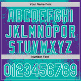 Custom Stitched Aqua Purple-White 3D Pattern Design Abstract Splatter Grunge Art Sports Pullover Sweatshirt Hoodie