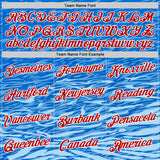 Custom Stitched Royal Red-White 3D Pattern Design Wave Sports Pullover Sweatshirt Hoodie