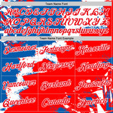 Custom Stitched Royal Fire Red-White 3D Pattern Design Splash Torn Paper Style Sports Pullover Sweatshirt Hoodie