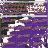 Custom Stitched Black Purple Old Gold-White 3D Pattern Design Splash Torn Paper Style Sports Pullover Sweatshirt Hoodie