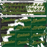 Custom Stitched Black Green Old Gold-White 3D Pattern Design Splash Torn Paper Style Sports Pullover Sweatshirt Hoodie