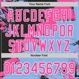 Custom Stitched Black Pink Light Blue-White 3D Pattern Design Splash Torn Paper Style Sports Pullover Sweatshirt Hoodie