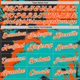 Custom Stitched Black Orange Aqua-White 3D Pattern Design Splash Torn Paper Style Sports Pullover Sweatshirt Hoodie