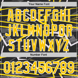 Custom Stitched Black Yellow-White 3D Pattern Design Line Sports Pullover Sweatshirt Hoodie