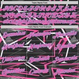 Custom Stitched Black Pink Light Blue-White 3D Pattern Design Line Sports Pullover Sweatshirt Hoodie