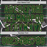 Custom Stitched Black Green Old Gold-White 3D Pattern Design Line Sports Pullover Sweatshirt Hoodie