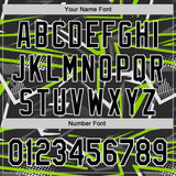 Custom Stitched Black Neon Green-White 3D Pattern Design Line Sports Pullover Sweatshirt Hoodie