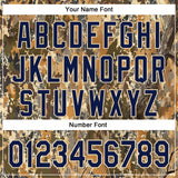 Custom Stitched Old Gold Navy-Cream 3D Pattern Design Tree Camo Hunting Sports Pullover Sweatshirt Hoodie