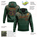 Custom Stitched Green Navy-Bay Orange 3D Pattern Design Tree Camo Gradient Hunting Sports Pullover Sweatshirt Hoodie