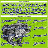 Custom Stitched Neon Green Navy Black-White 3D Pattern Design Sportswear Fishing Pullover Sweatshirt Hoodie