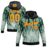 Custom Stitched Black Gold Green-Orange 3D Pattern Design Snake Print Sportswear Pullover Sweatshirt Hoodie