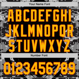 Custom Stitched Black Gold-Orange 3D Pattern Design Camo Sportswear Pullover Sweatshirt Hoodie