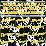 Custom Stitched Black Yellow Green-White 3D Pattern Design Sportswear Pullover Sweatshirt Hoodie