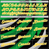 Custom Stitched Black Yellow Green-White 3D Pattern Design Sportswear Pullover Sweatshirt Hoodie