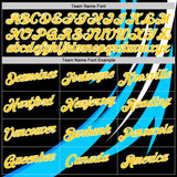 Custom Stitched Black Yellow Blue-White 3D Pattern Design Sportswear Pullover Sweatshirt Hoodie