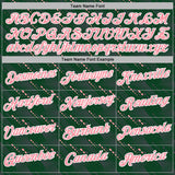 Custom Stitched Green Medium Pink-White 3D Pattern Design Slant Lines Sports Pullover Sweatshirt Hoodie
