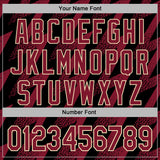 Custom Stitched Black Crimson-Cream 3D Pattern Design Zigzag Shape Sports Pullover Sweatshirt Hoodie