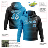 Custom Stitched Black Panther Blue-White 3D Pattern Design Gradient Line Sports Pullover Sweatshirt Hoodie